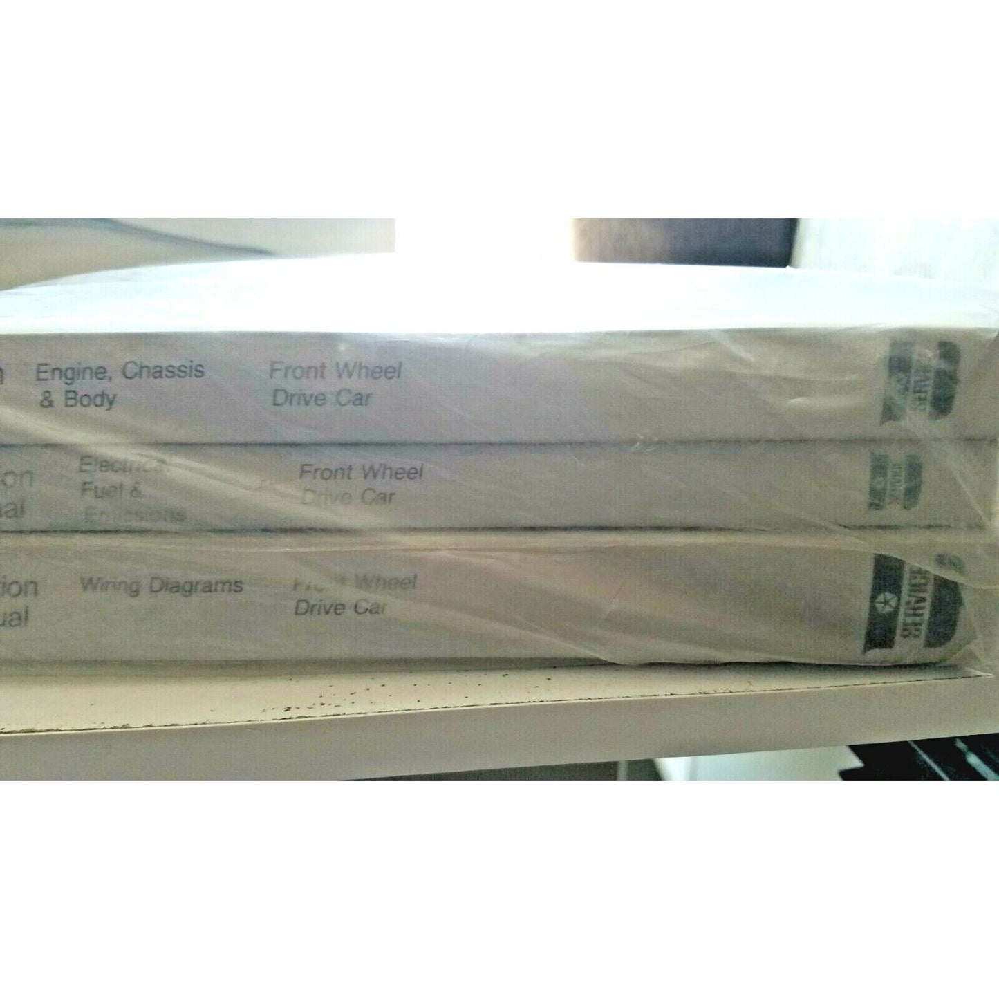 Book 1987 Chrysler Service Manual Complete Set of 3  Engine Chassis Body Wiring