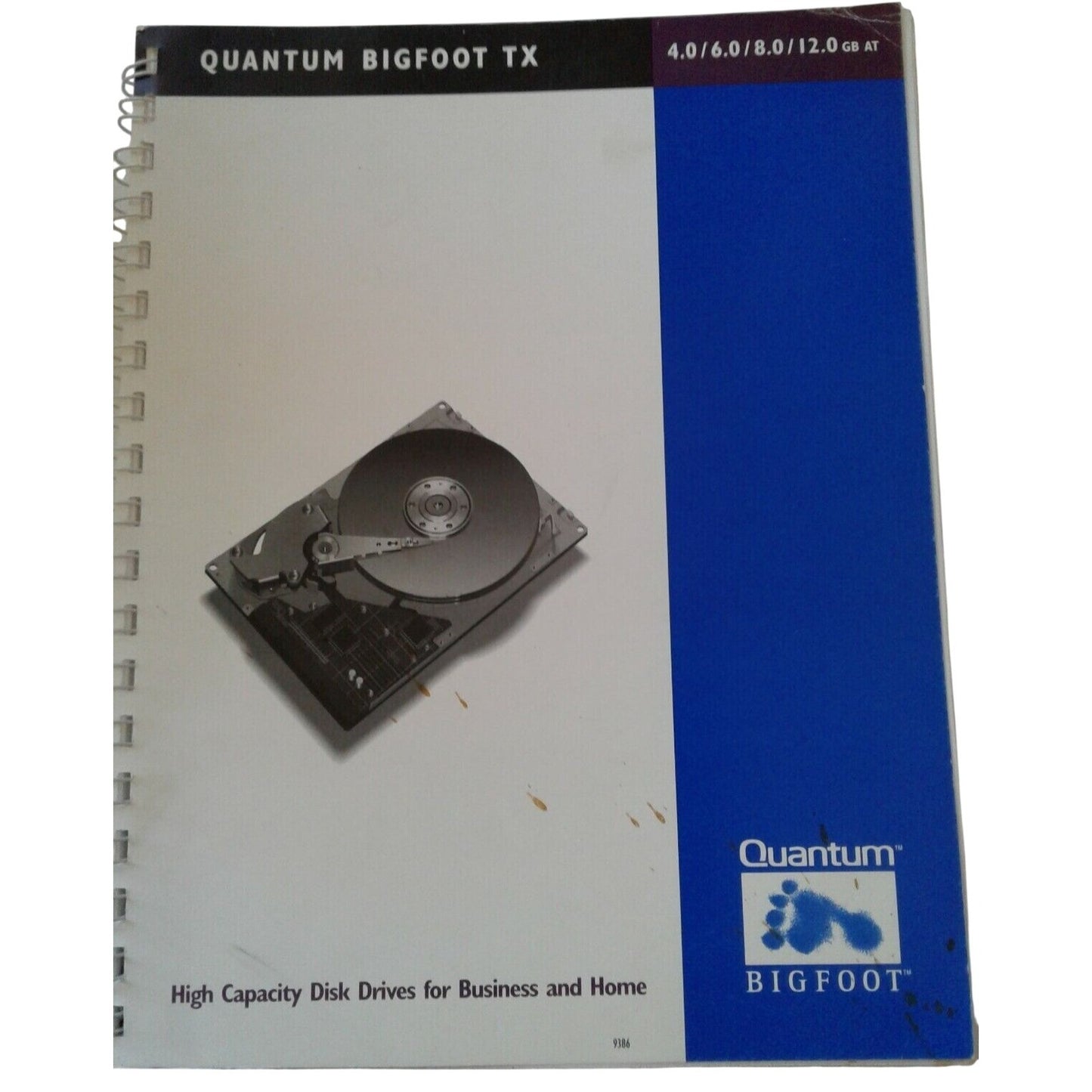 Computer Manual Quantum Bigfoot TX 4.0 / 6.0 / 8.0 / 12.0 GB AT High Capacity Disk Drives