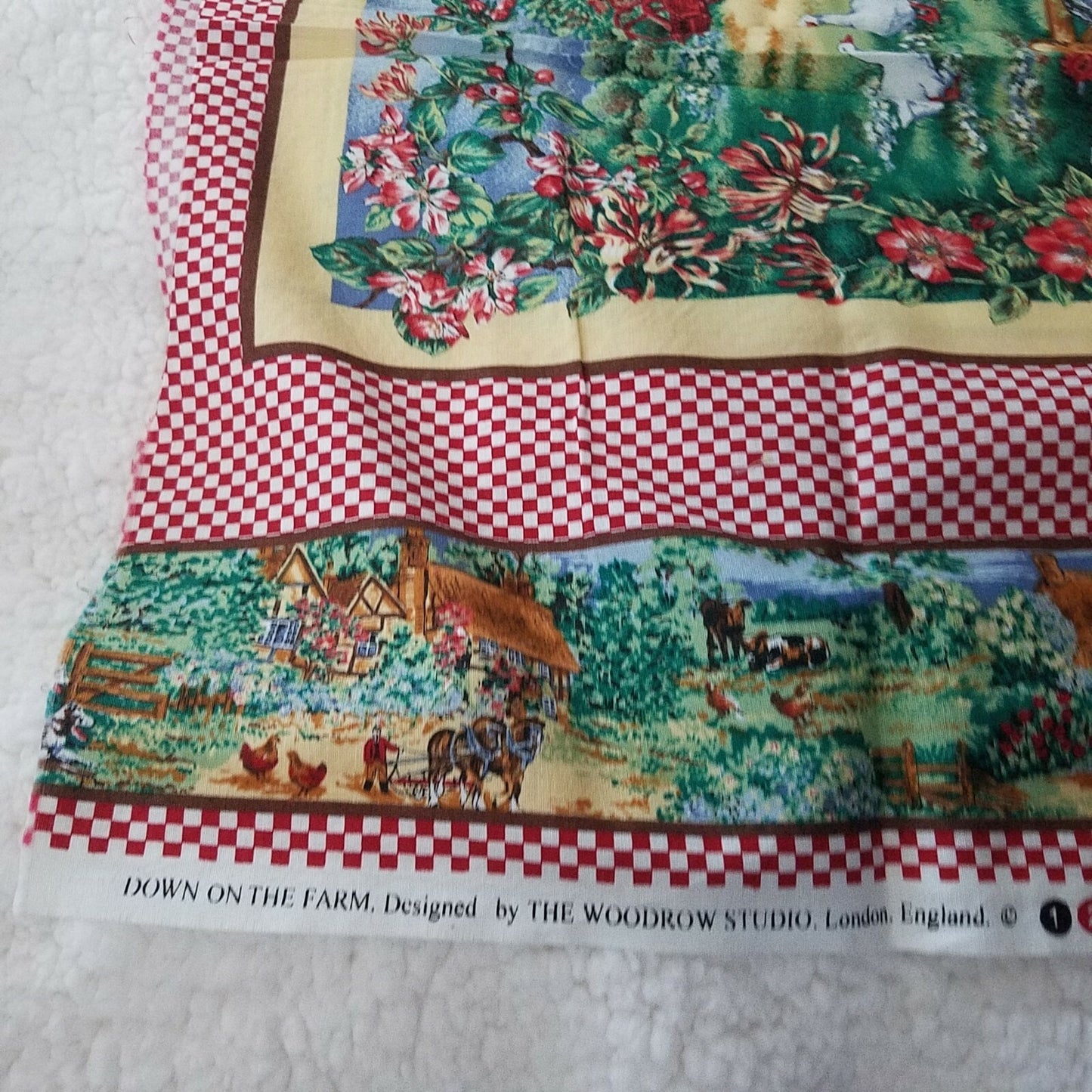 Craft Kit Set of 2 Pillows Fabric Woodrow Studio London England Down on The Farm