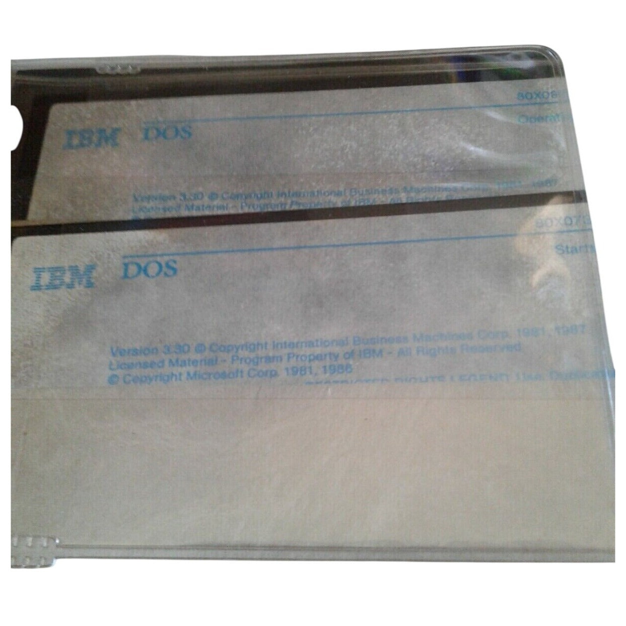 Computer IBM Disk Operating System Version 3.30 3.5 & 5.25 Diskettes 1987