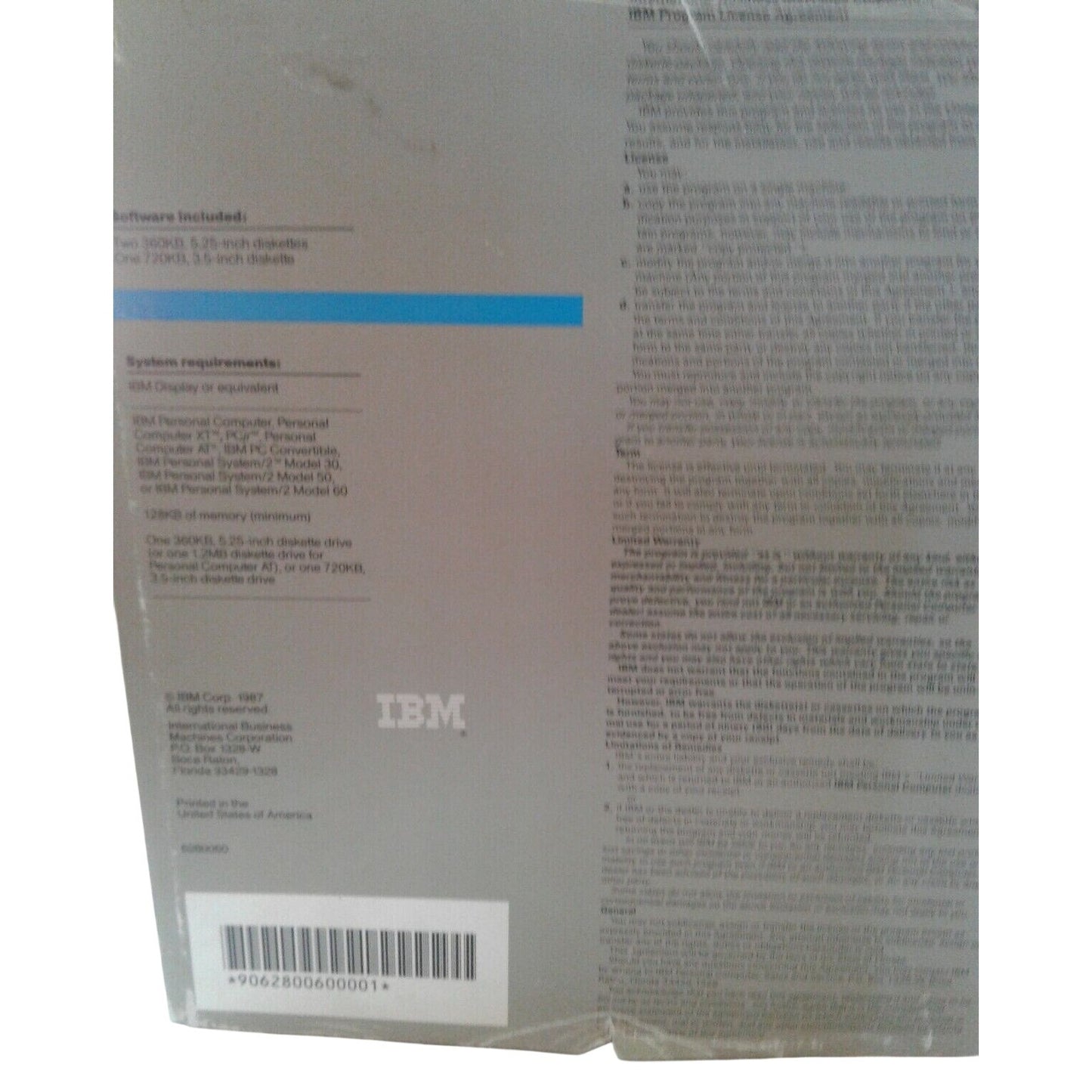 Computer IBM Disk Operating System Version 3.30 3.5 & 5.25 Diskettes 1987