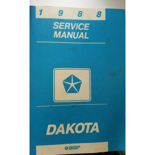 Book 1988 Chrysler Service Manual Dakota Trucks Publication Automobile Guide