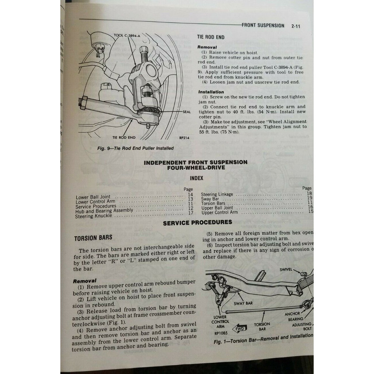 Book 1988 Chrysler Service Manual Dakota Trucks Publication Automobile Guide