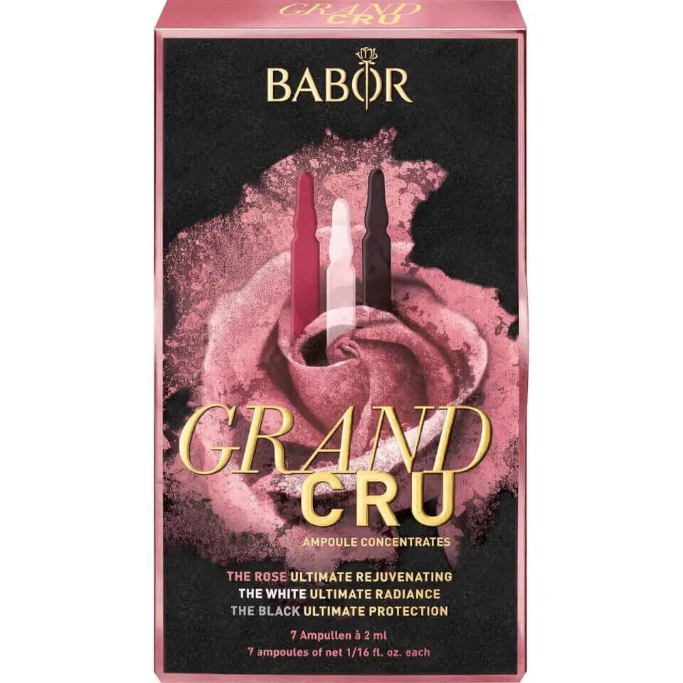 Skincare Babor Grand CRU 3 Ampoules 1 each  Rose White Black 0.06oz Travel New