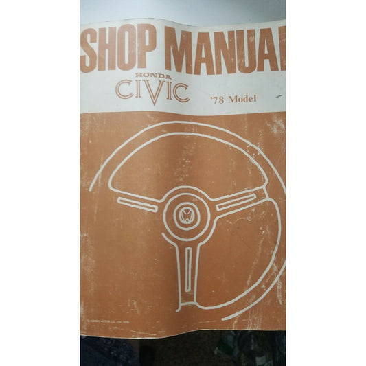 Book 1978  Shop Manual Honda Civic Model Automotive Repair Manual Print  in Japan