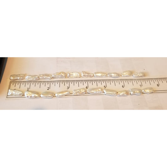 Loose White Biwa Stick Pearl Bag 3  Braque 15 "  20 Pieces  100  ct  20  gr  1 cm  x 0.5 cm