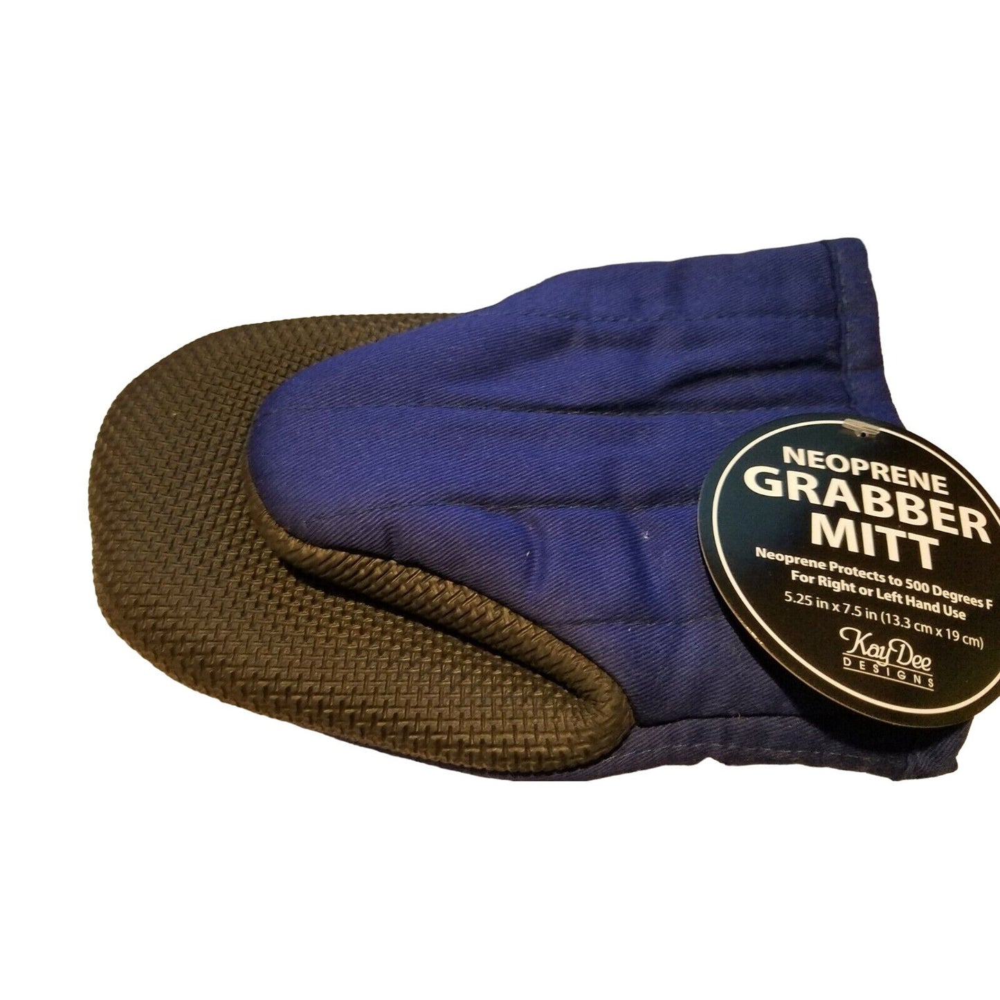 Kitchen  Basics Dark Blue Navy Neoprene Grabber Mitt 7 1/2" x 5 1/2" Cotton