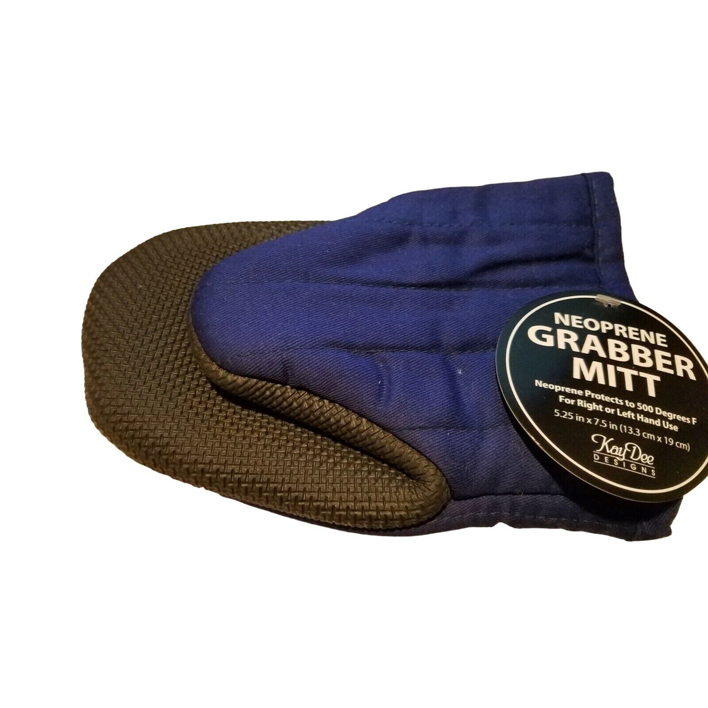 Kitchen  Basics Dark Blue Navy Neoprene Grabber Mitt 7 1/2" x 5 1/2" Cotton