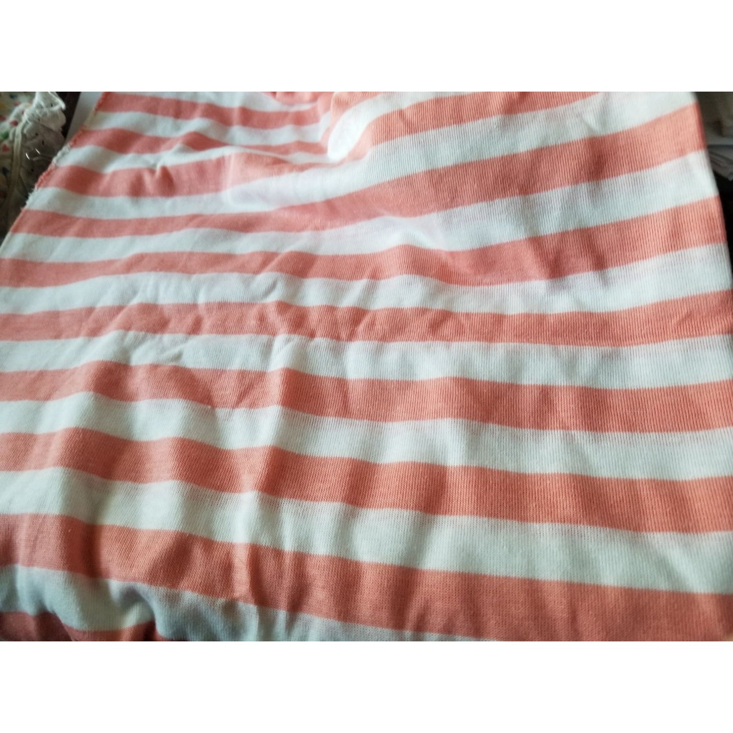 Material Polyester Orange White Stripes 22"x 64" Shirt Craft Material