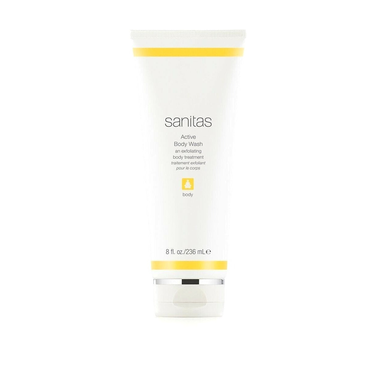 Skincare Sanitas Active Body Wash, Exfoliating Body Wash, 8 Oz