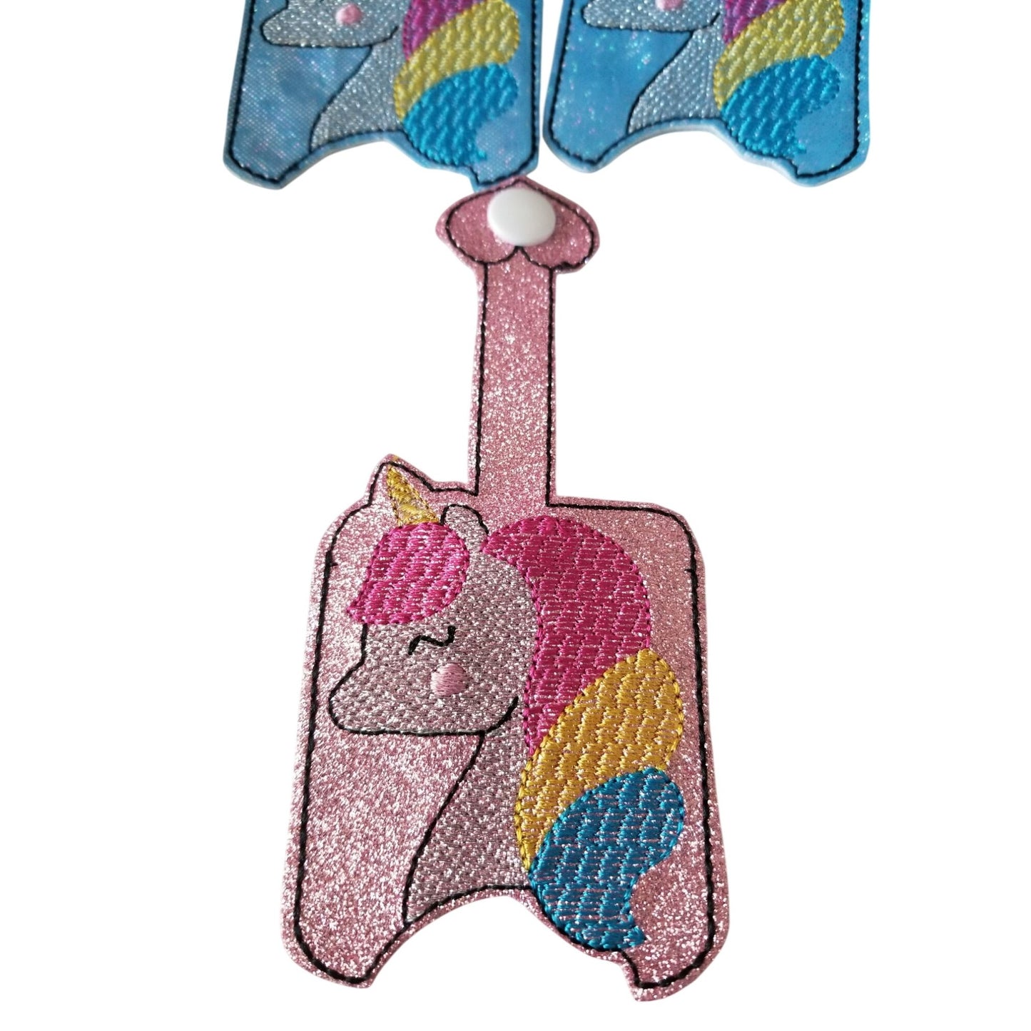 Bath & Body Works 1 oz Hand Sanitizer Set of 3 Unicorn Embroidered Faux Leather Holder