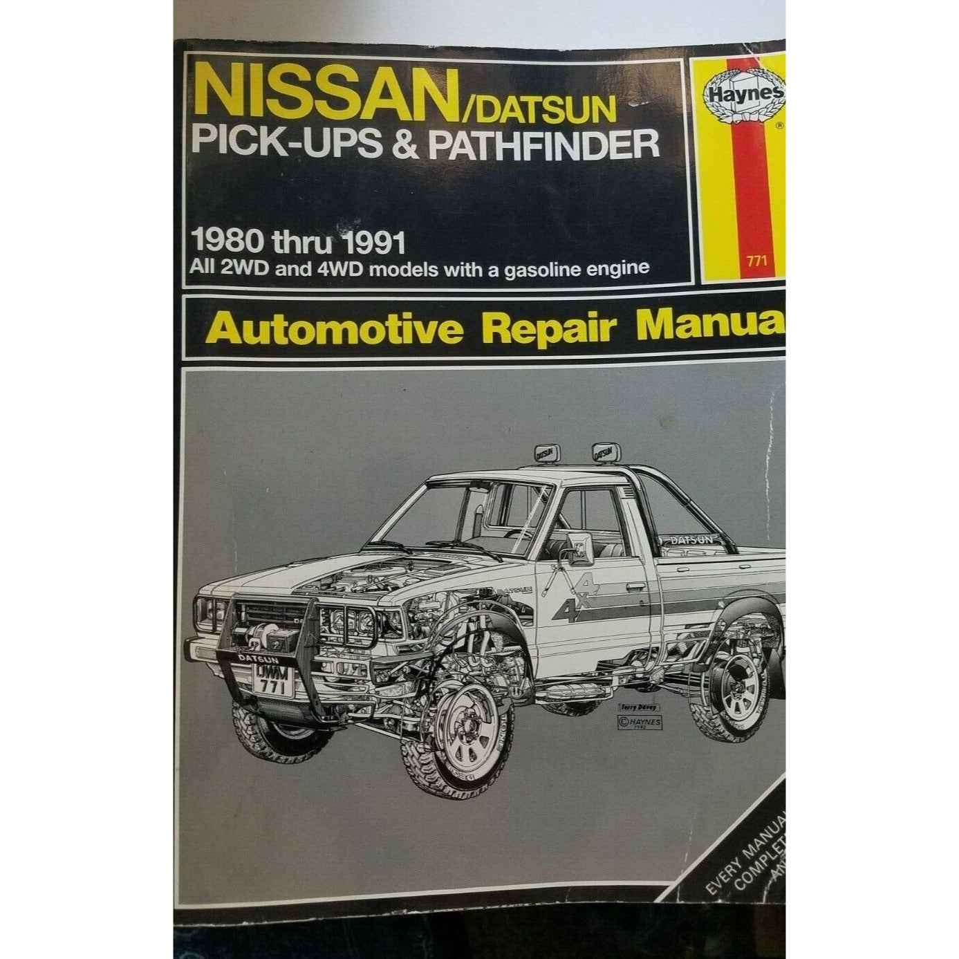 Book  1980- 1991  Haynes Datsun Nissan Pick-Ups & Pathfinder  Automotive Repair