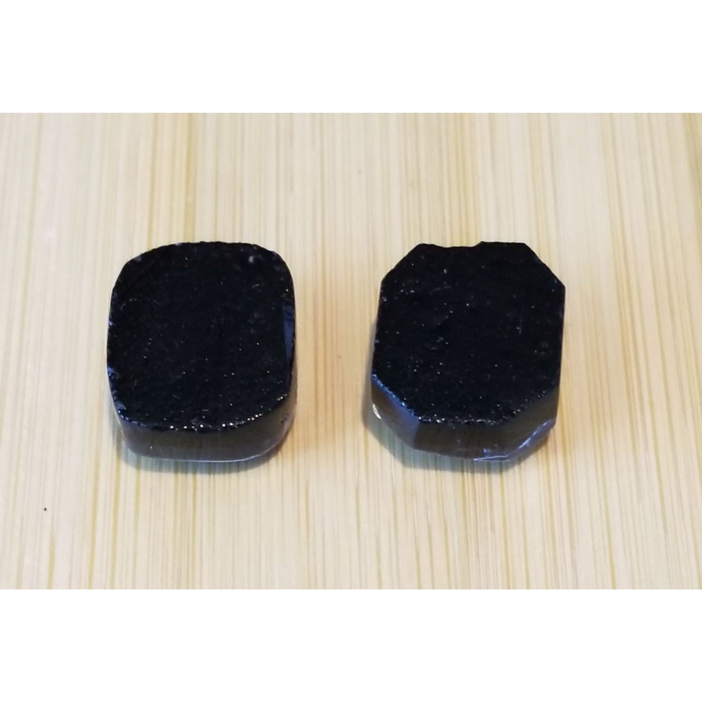 Gemstone Loose Pair Dichroick glass  Matched Pair  32 ct  6.4 gr 15 mm x18 mm x 5 mm