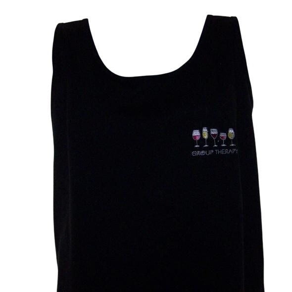 T-Shirt Tank Top  Black Gildan Size  XLange Cotton Group of 5 Wine Glasses