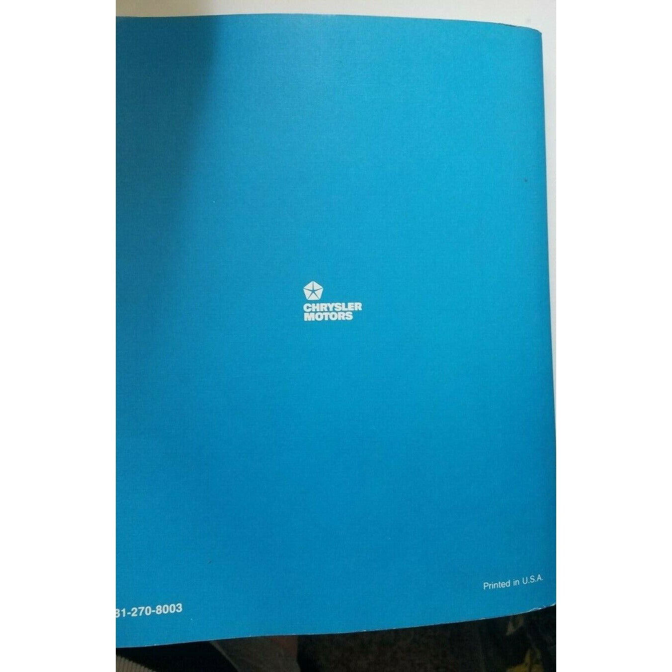 Book1988 Chrysler Service Manual Electrical Fuel & Emissions Front Wheel Drive