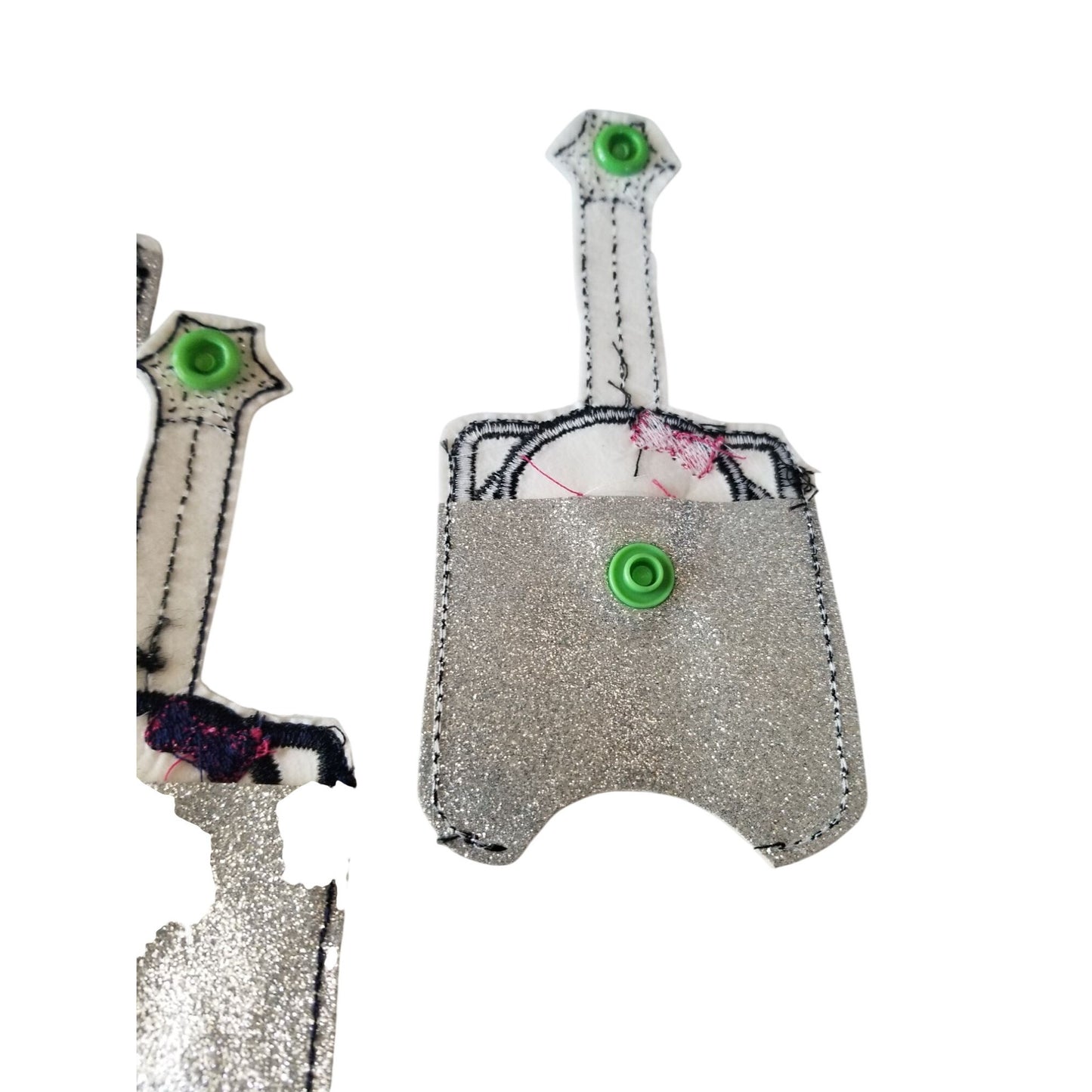 Bath & Body Works 1 oz Hand Sanitizer Set of 3 Spiders Embroidered Faux Leather Holder