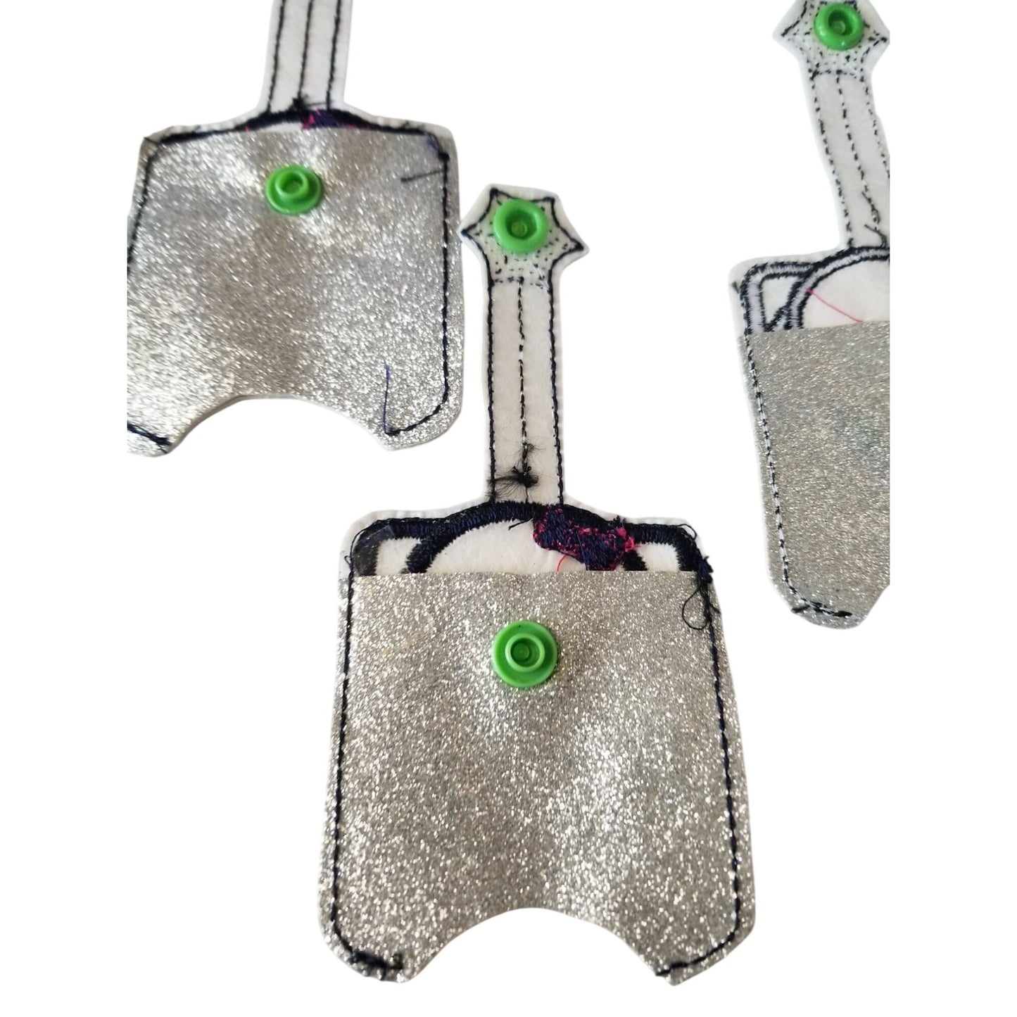 Bath & Body Works 1 oz Hand Sanitizer Set of 3 Spiders Embroidered Faux Leather Holder