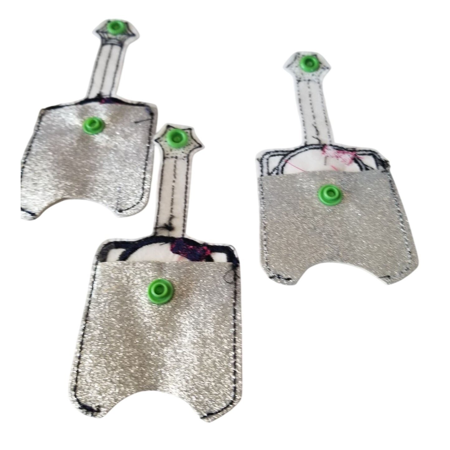 Bath & Body Works 1 oz Hand Sanitizer Set of 3 Spiders Embroidered Faux Leather Holder