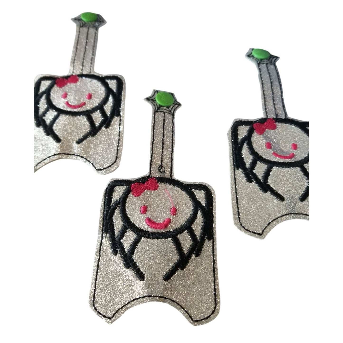 Bath & Body Works 1 oz Hand Sanitizer Set of 3 Spiders Embroidered Faux Leather Holder