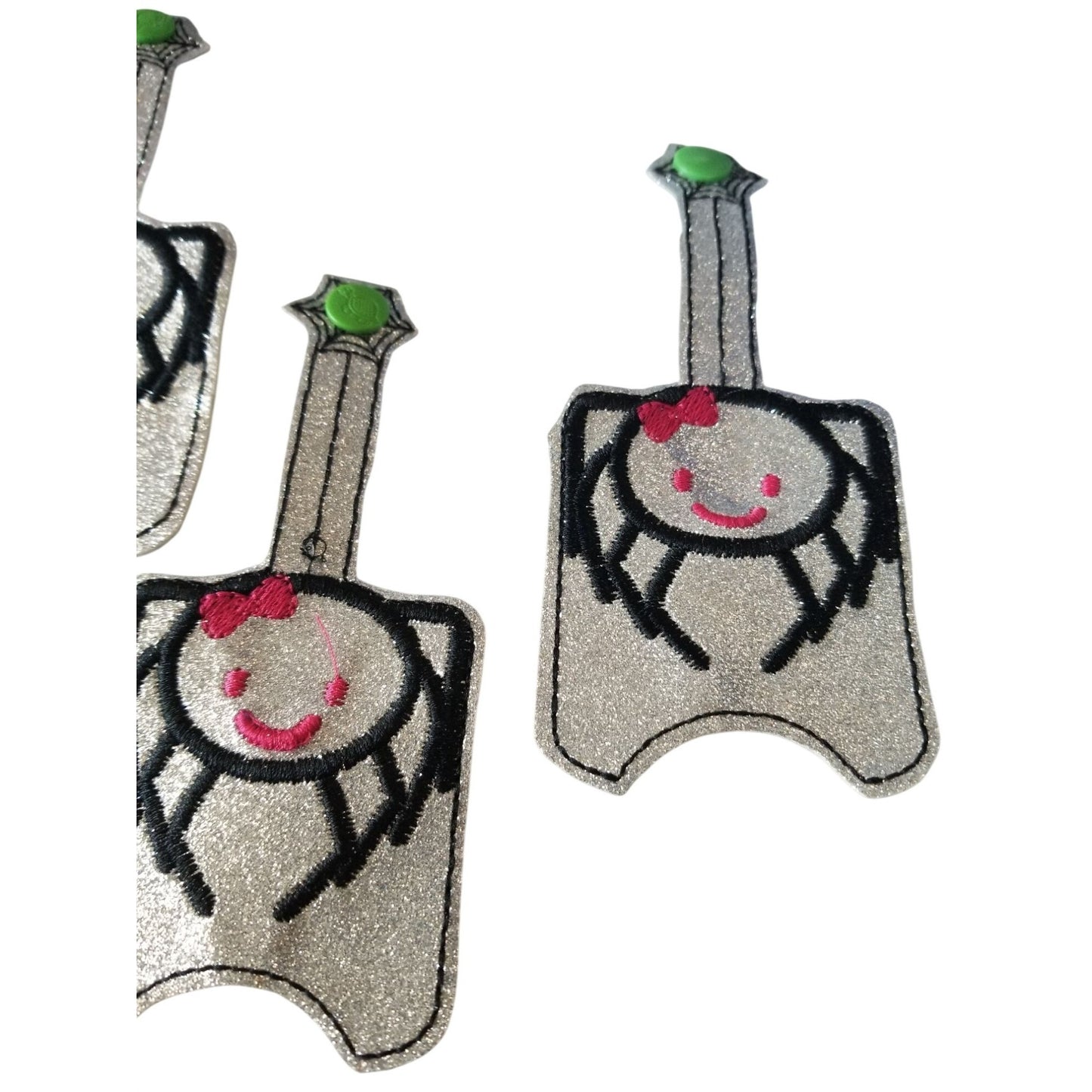 Bath & Body Works 1 oz Hand Sanitizer Set of 3 Spiders Embroidered Faux Leather Holder