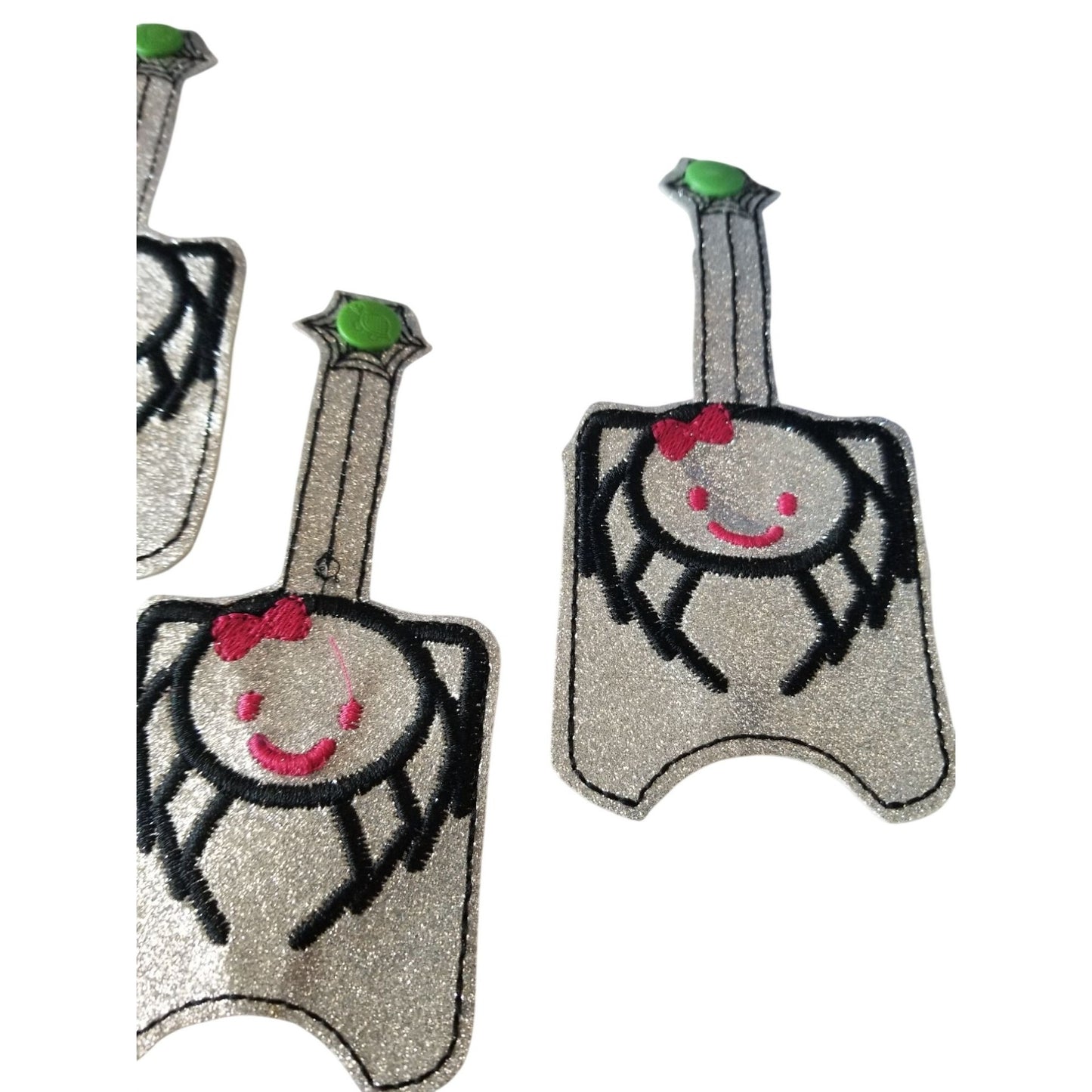 Bath & Body Works 1 oz Hand Sanitizer Set of 3 Spiders Embroidered Faux Leather Holder