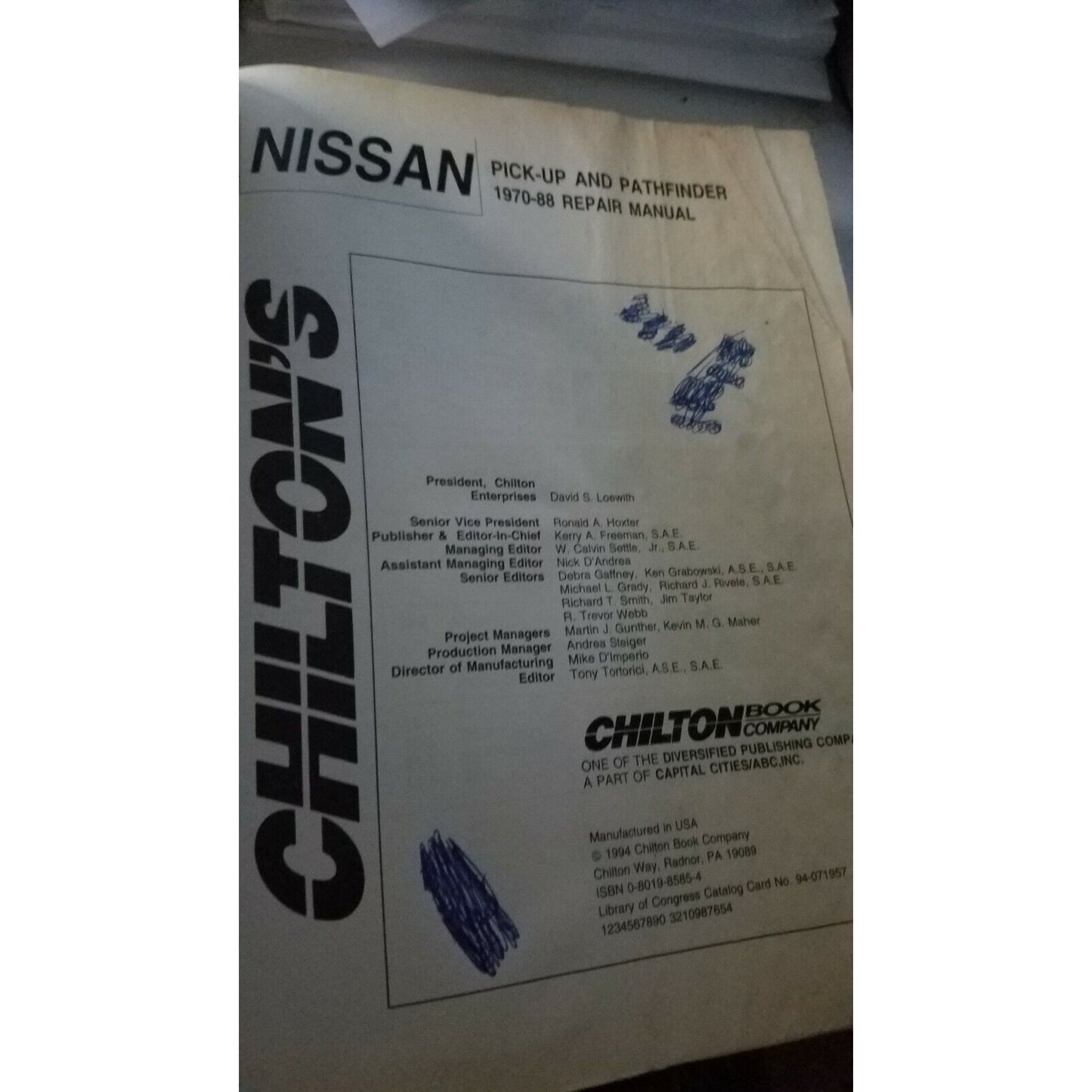 Book 1970-88  Chilton's Nissan Pick-Up Pathfinder  Repair Manual # 8585