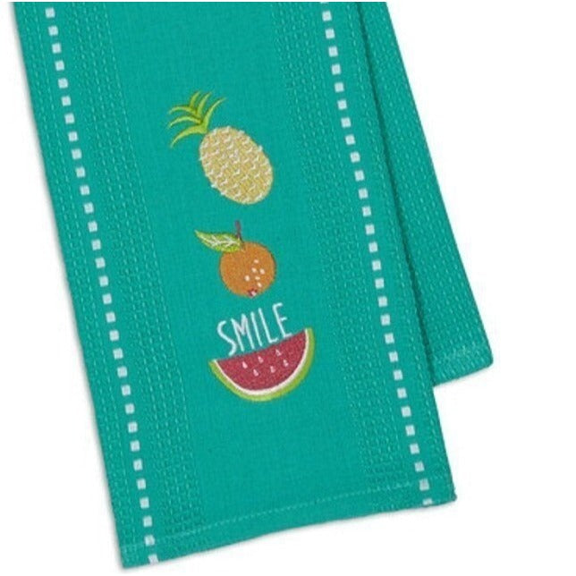 Kitchen Towel Design Imports Summer Fruit 18 x 28  Watermelon Pineapple Peach Cotton
