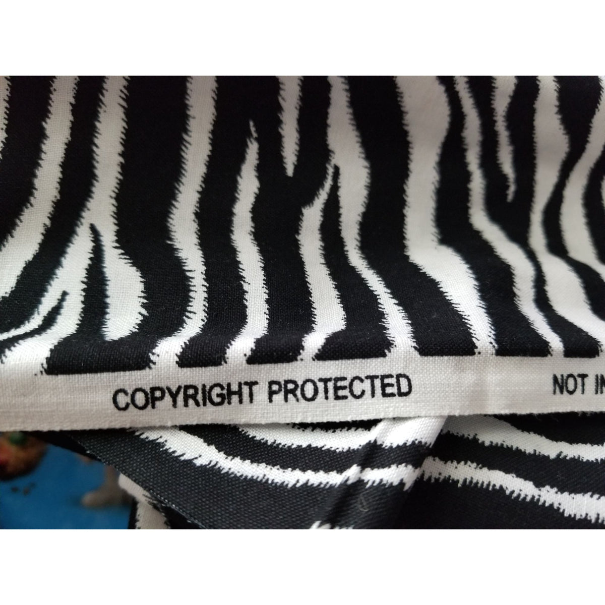 Material  White Cotton Fabric Black & White Zebra Stripes JoAnn Fabric  44" x  44" Cotton