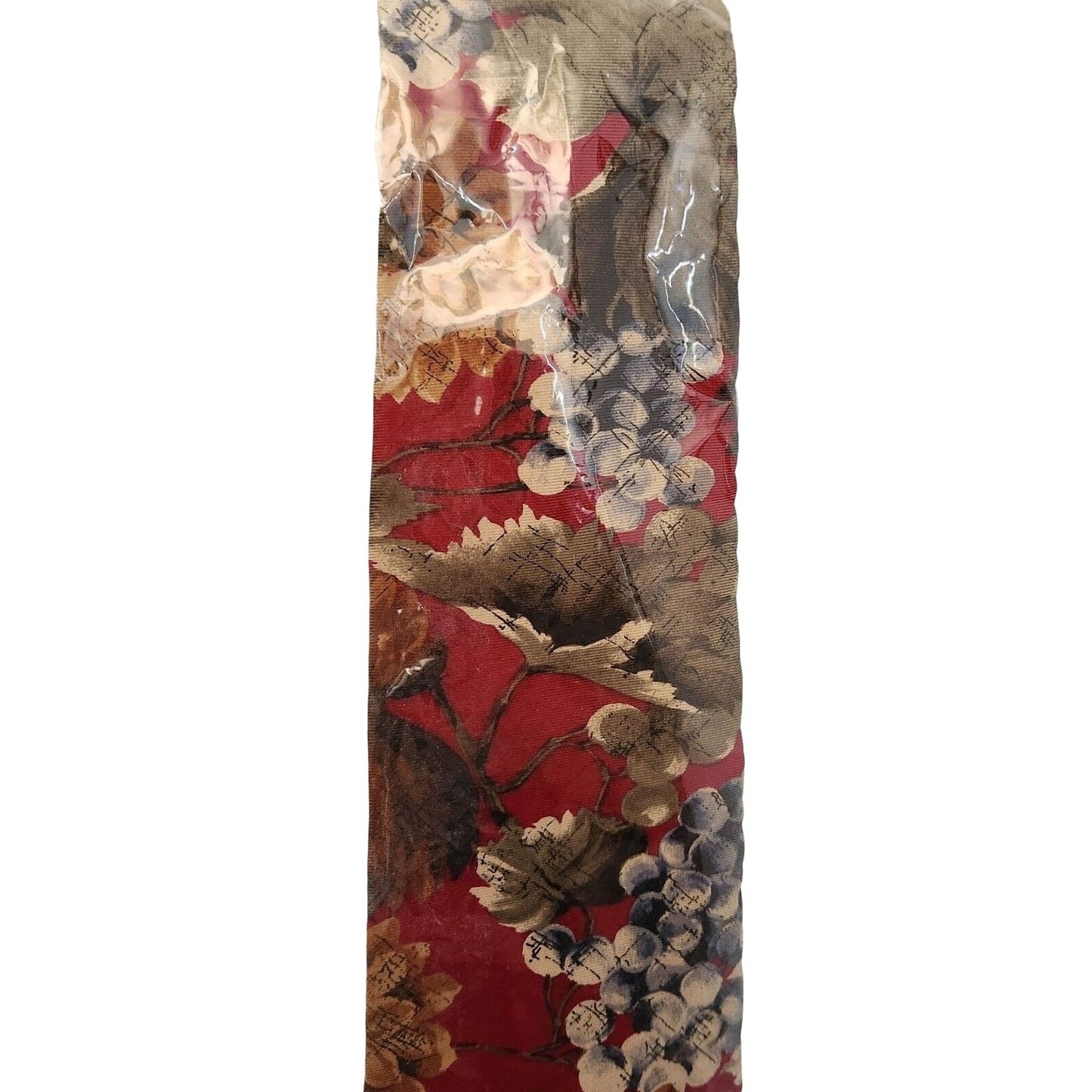 Tie Silk Brand Bugatti Red Multi Color Grape Clusters  Mum's 56" x 4"  100% Silk