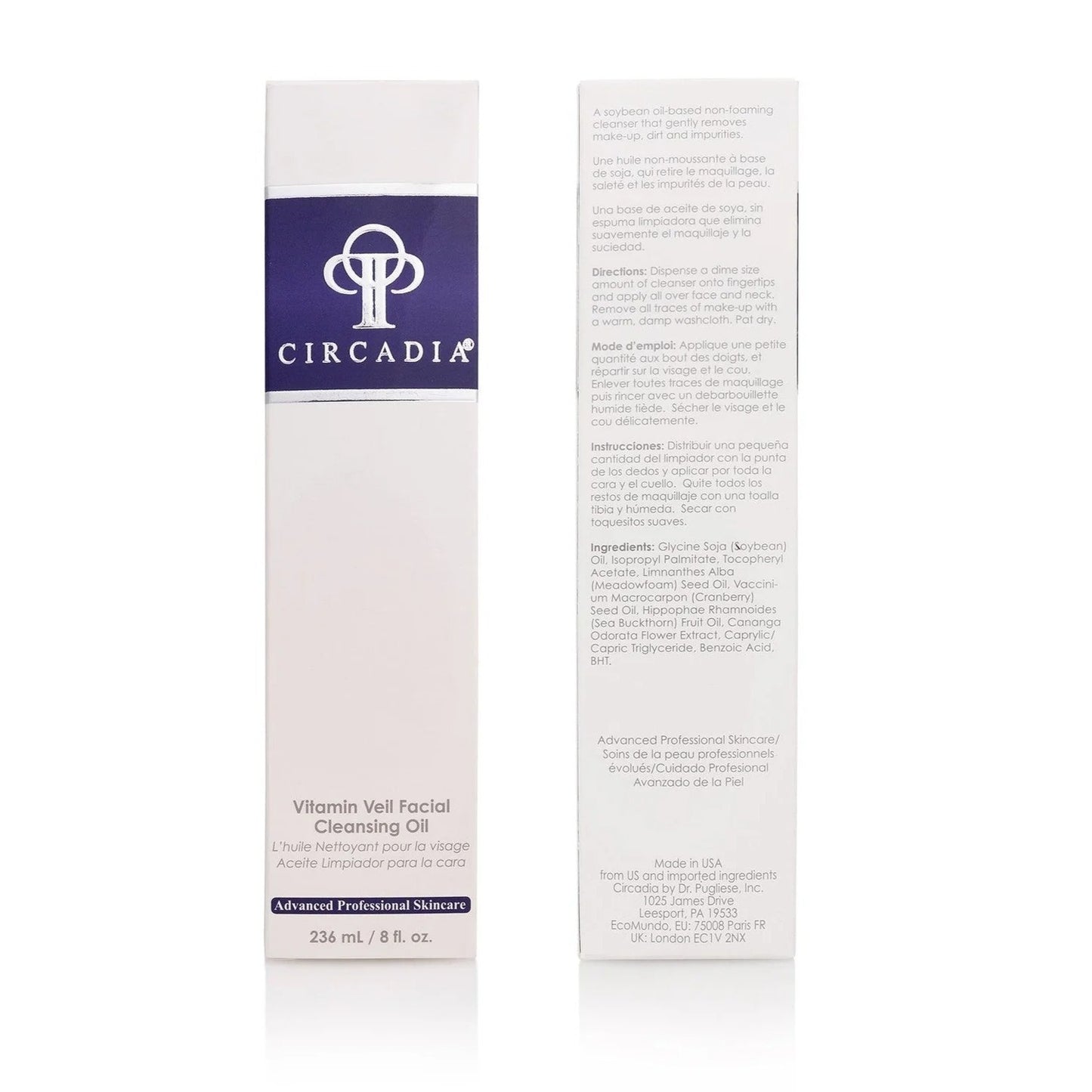 Skincare Circadia Vitamin Veil Cleanser 8 oz  oil-based, nourishing cleanser
