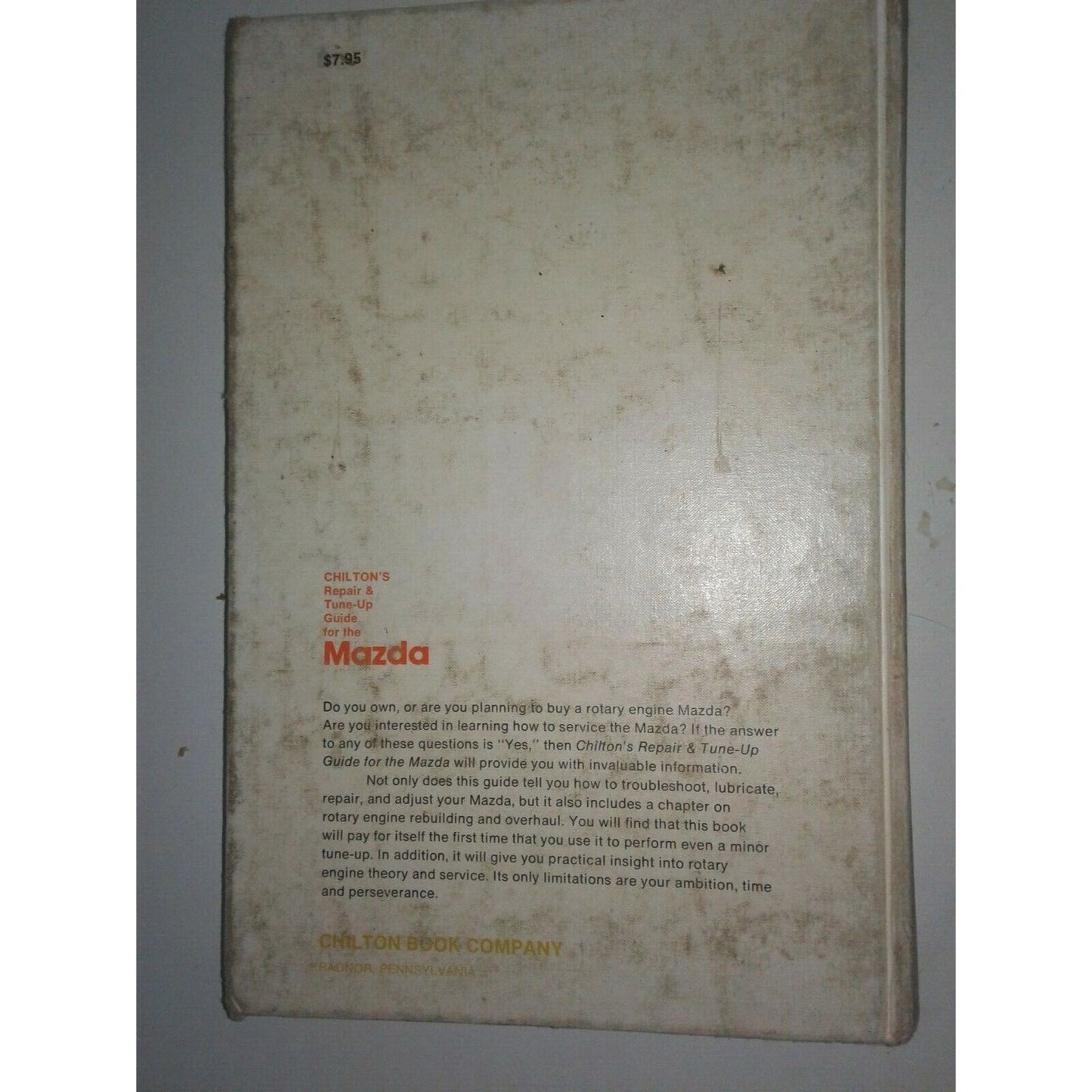 Book 1971-73  Mazda Chiltons Repair TuneUp Guide Rotary Engine RX-3 1972-73  RX-2