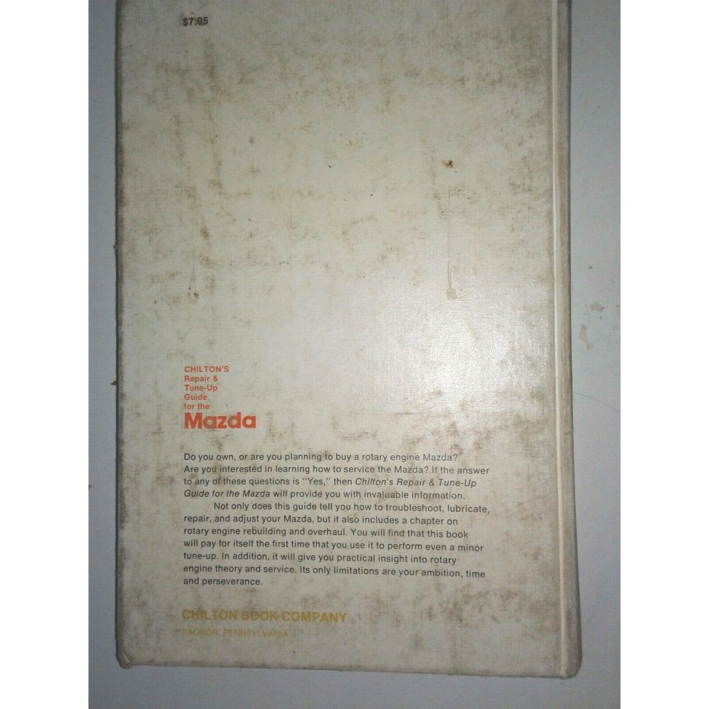 Book 1971-73  Mazda Chiltons Repair TuneUp Guide Rotary Engine RX-3 1972-73  RX-2
