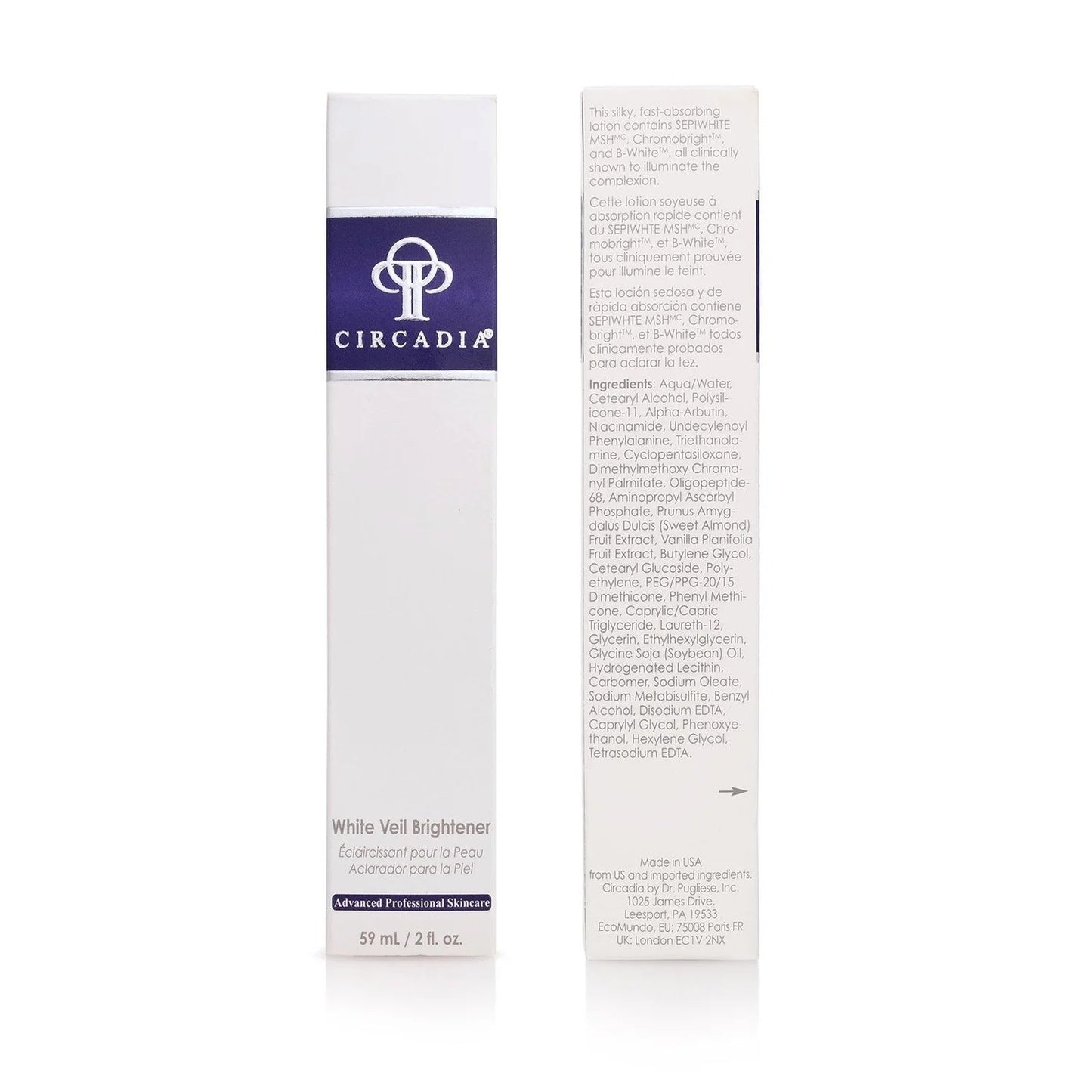 Skincare Circadia White Veil Brightener 2 oz Can be used   morning moisturizer