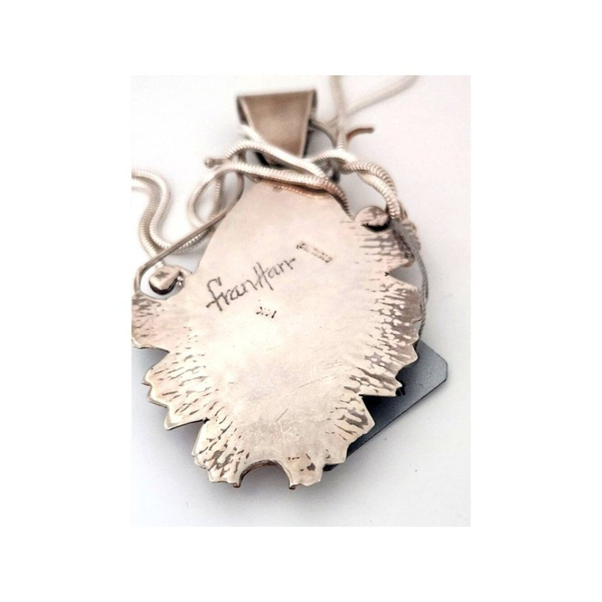 Pendant Bumble Bee Jasper Necklace 26.5 Grams Frame 925 Silver 14K Gold Accents