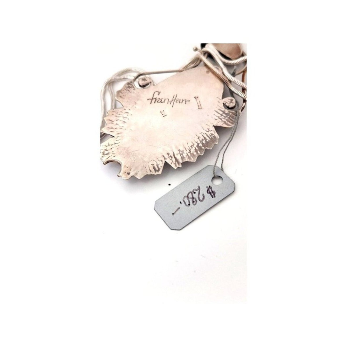 Pendant Bumble Bee Jasper Necklace 26.5 Grams Frame 925 Silver 14K Gold Accents