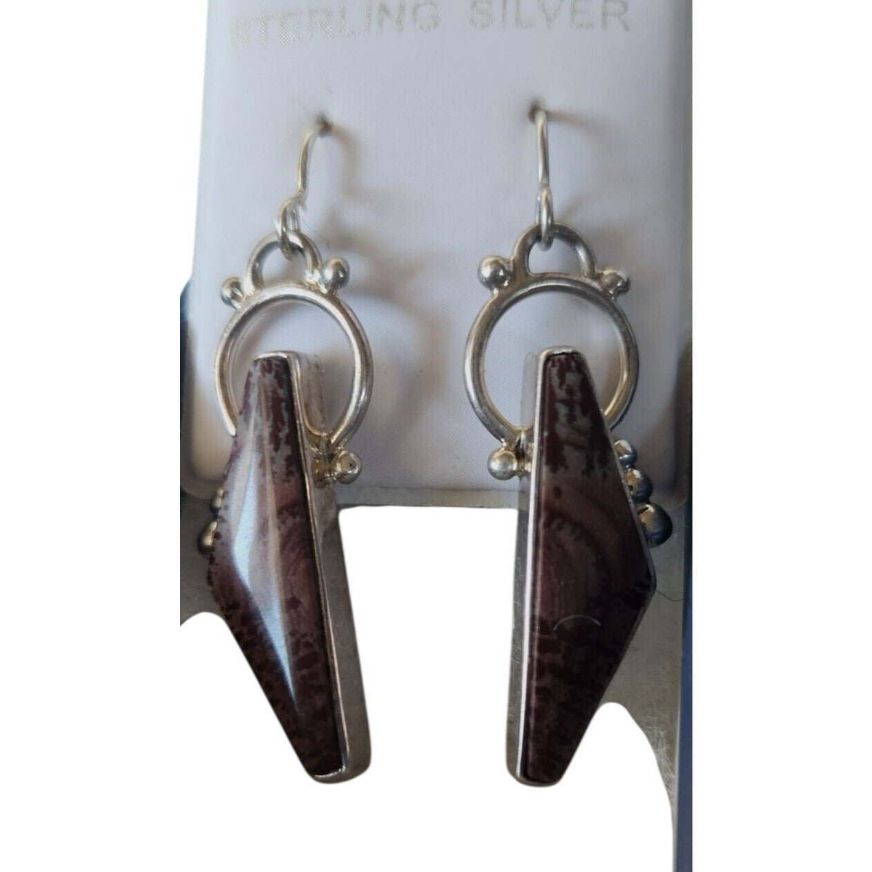 Earrings Cherry Creek Jasper Silver Post Silver Drop 9.1 gr  Jerry & Fran Harr