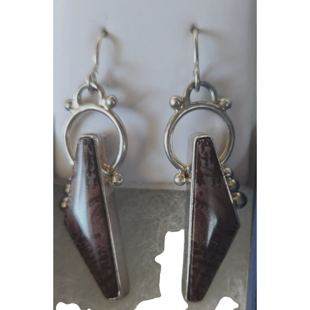 Earrings Cherry Creek Jasper Silver Post Silver Drop 9.1 gr  Jerry & Fran Harr