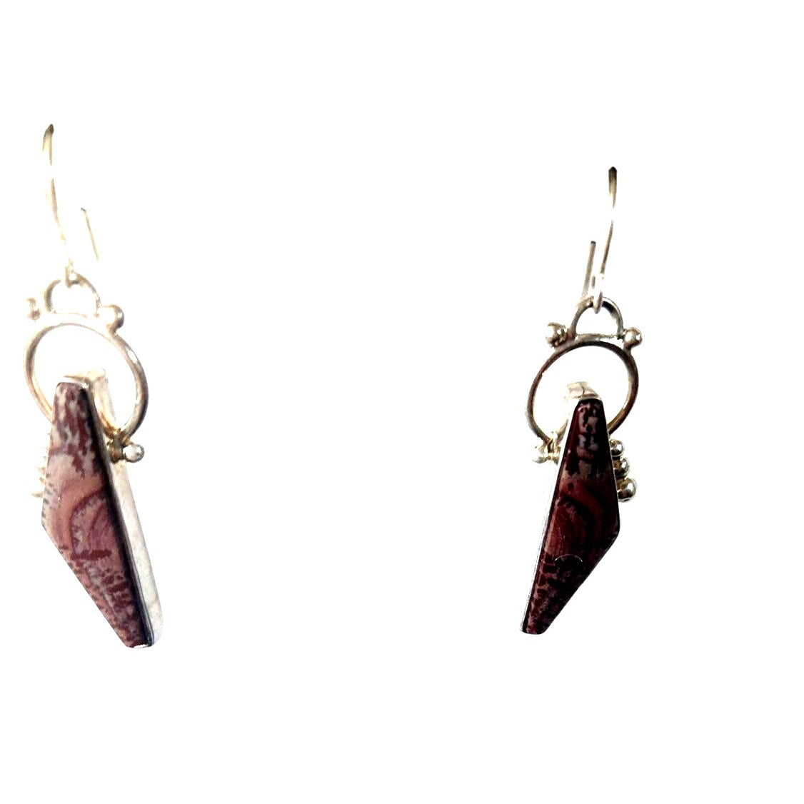 Earrings Cherry Creek Jasper Silver Post Silver Drop 9.1 gr  Jerry & Fran Harr