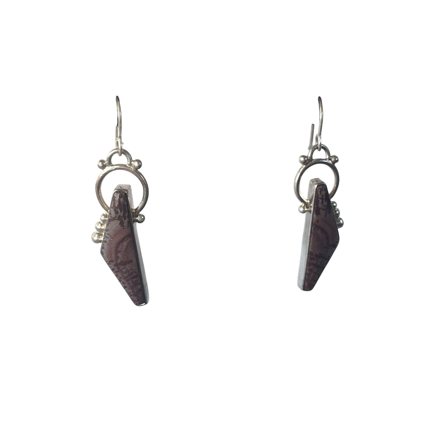 Earrings Cherry Creek Jasper Silver Post Silver Drop 9.1 gr  Jerry & Fran Harr