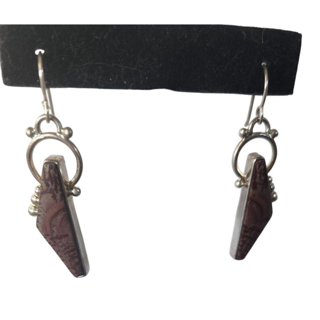 Earrings Cherry Creek Jasper Silver Post Silver Drop 9.1 gr  Jerry & Fran Harr