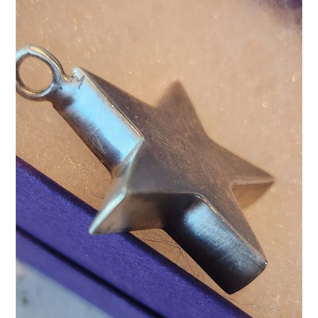 Pendant  Silver Star 30 x 30 mm   5 mm thick  6.8Gr 925  Silver