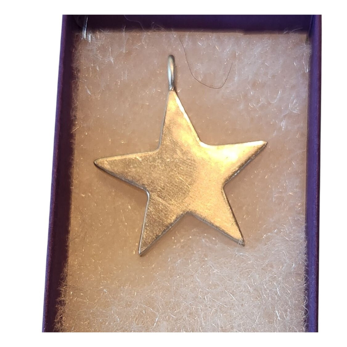 Pendant  Silver Star 30 x 30 mm   5 mm thick  6.8Gr 925  Silver