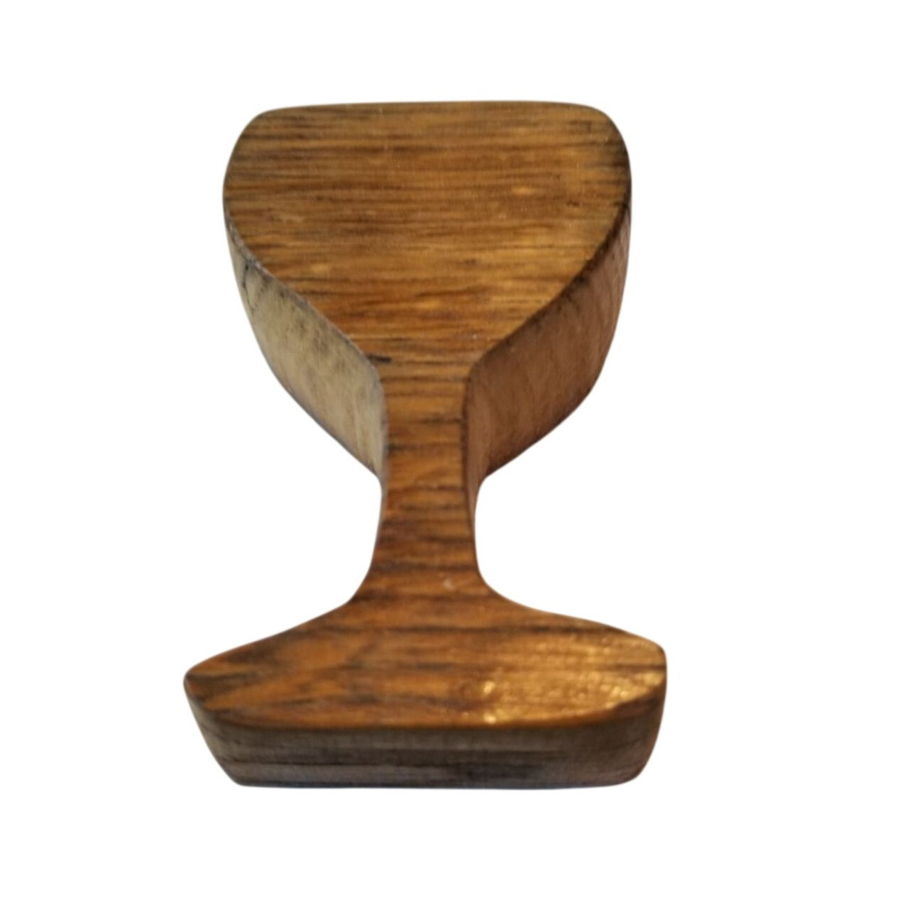 Magnet Wood Wine Glass Shape  3" x 2"  2 small magnets attached to back