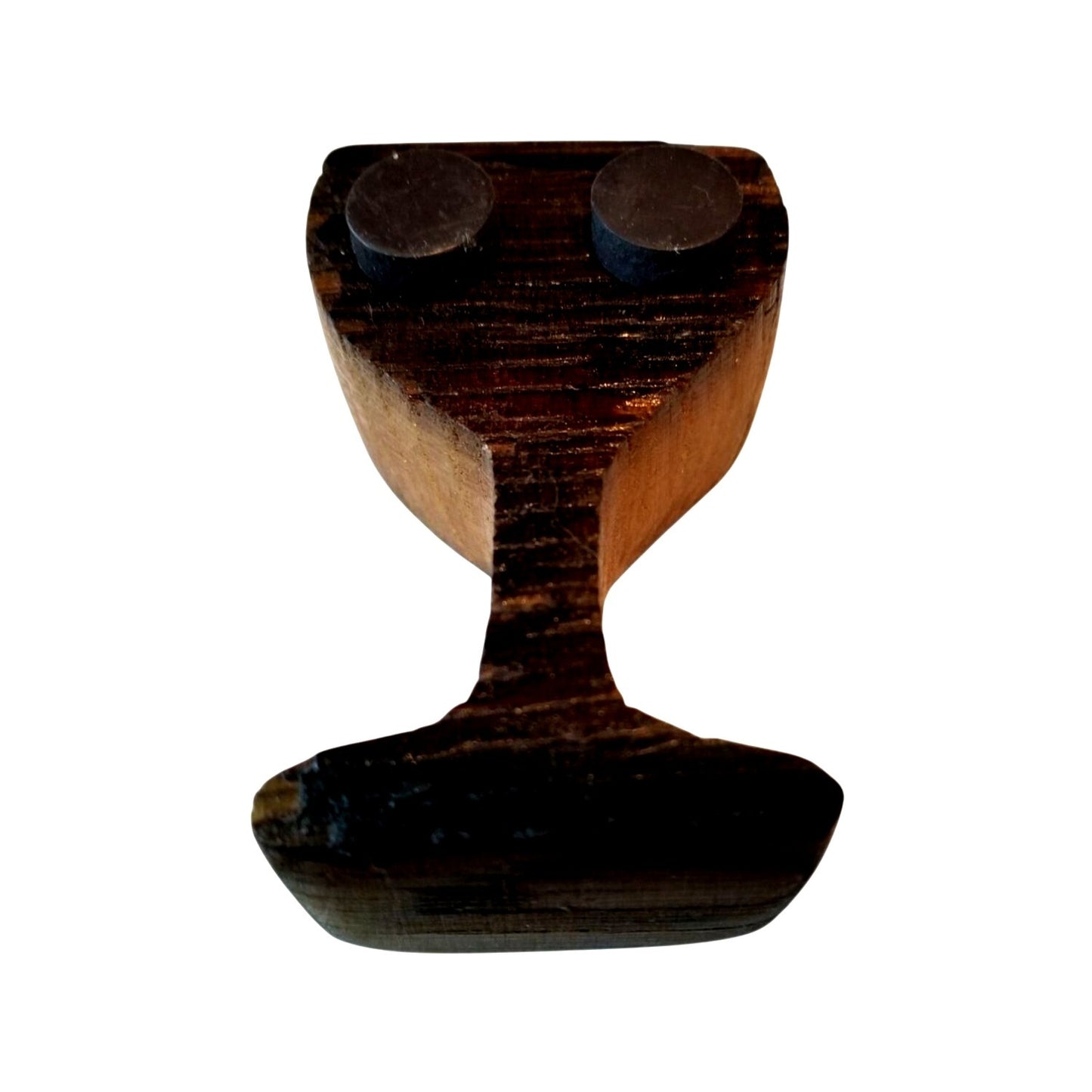 Magnet Wood Wine Glass Shape  3" x 2"  2 small magnets attached to back