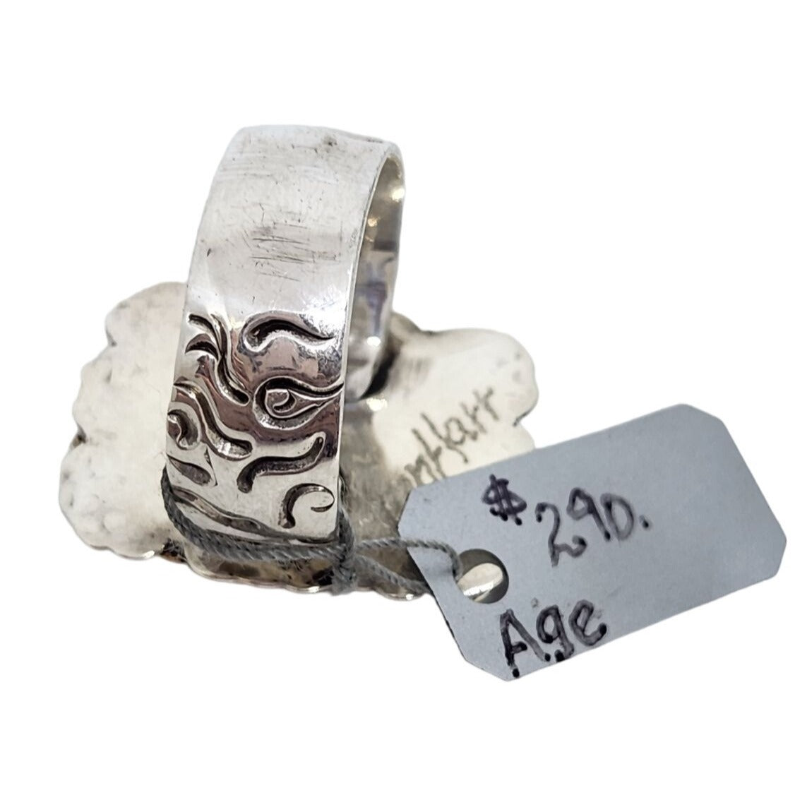 Ring Morrison Ranch Jasper Ring 13.9 Gr Size 11 90 mm x 22 mm Fran Harr 14K Gold 925 Silver