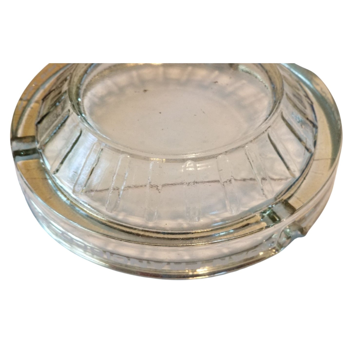 Ash Tray San Francisco Hilton Glass Clear 4 1/2"  x 1" tall