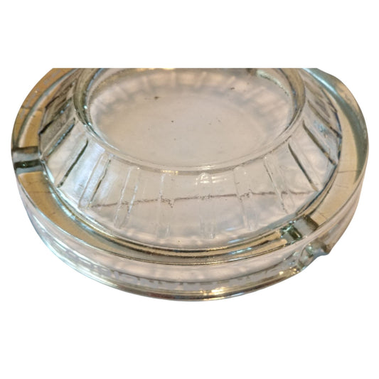 Ash Tray San Francisco Hilton Glass Clear 4 1/2"  x 1" tall