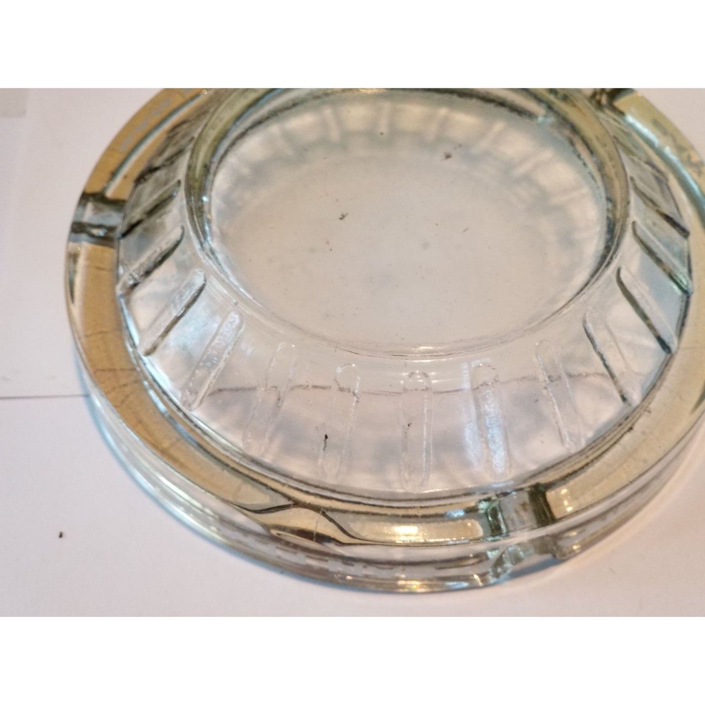 Ash Tray San Francisco Hilton Glass Clear 4 1/2"  x 1" tall