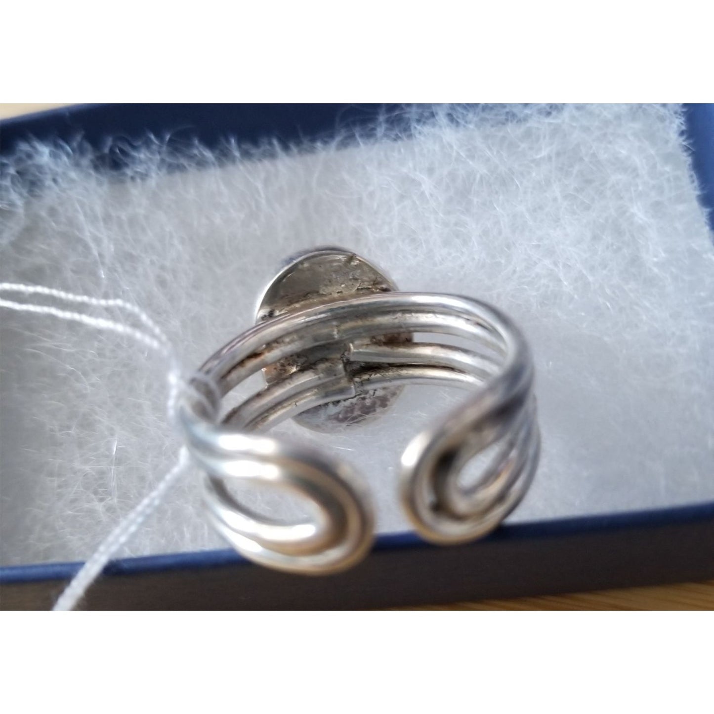 Ring  Moonstoner  42 ct  8.4 Gr Size 9   15 mm x 12  mm Fran Harr  925 Silver