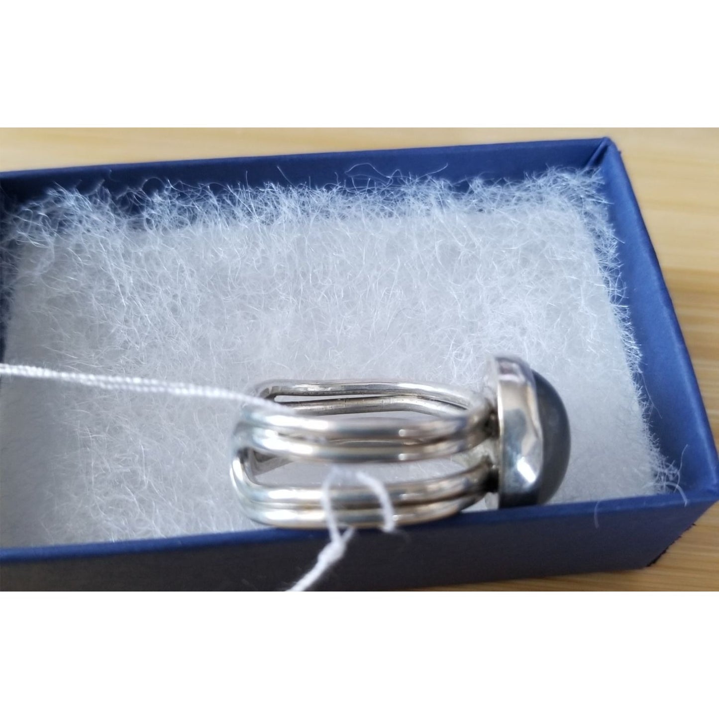 Ring  Moonstoner  42 ct  8.4 Gr Size 9   15 mm x 12  mm Fran Harr  925 Silver